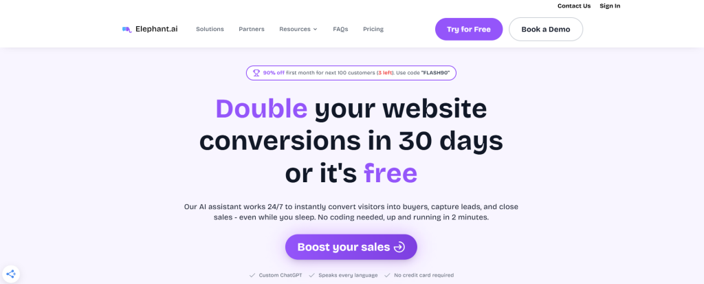 Elephant.ai – Best for AI-Powered Virtual Assistants
