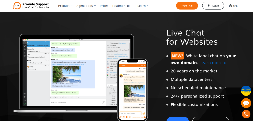 Provide Support real-time live chat
